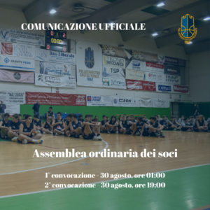 Assemblea Ordinaria Soci – 30 agosto